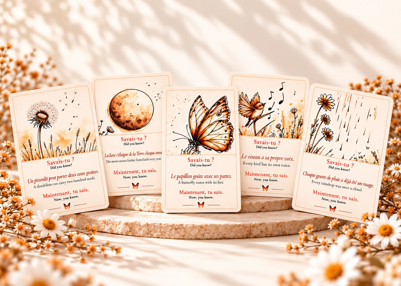 The bilingual Curiosity Cards collection